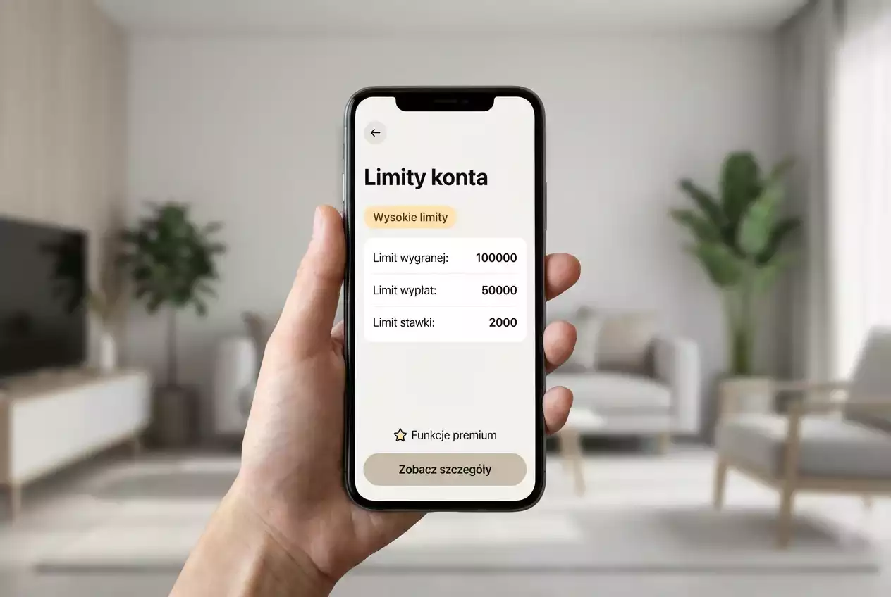Smartfon z aplikacją Betclic pokazującą wysoki limit wygranych