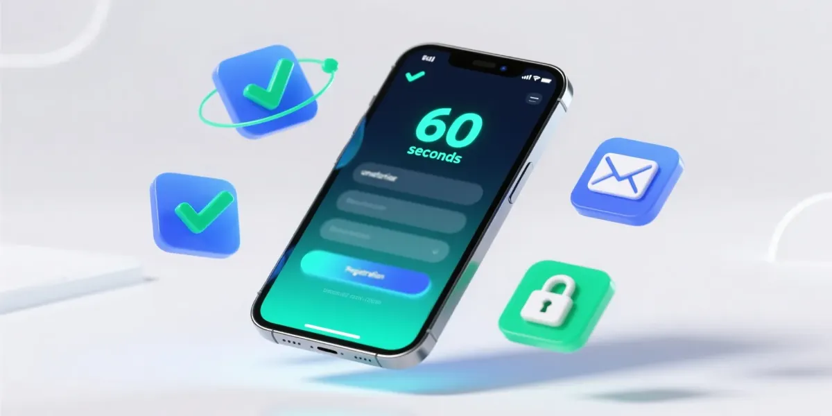 Szybka rejestracja u bukmachera bez dowodu w 60 sekund - formularz na smartfonie