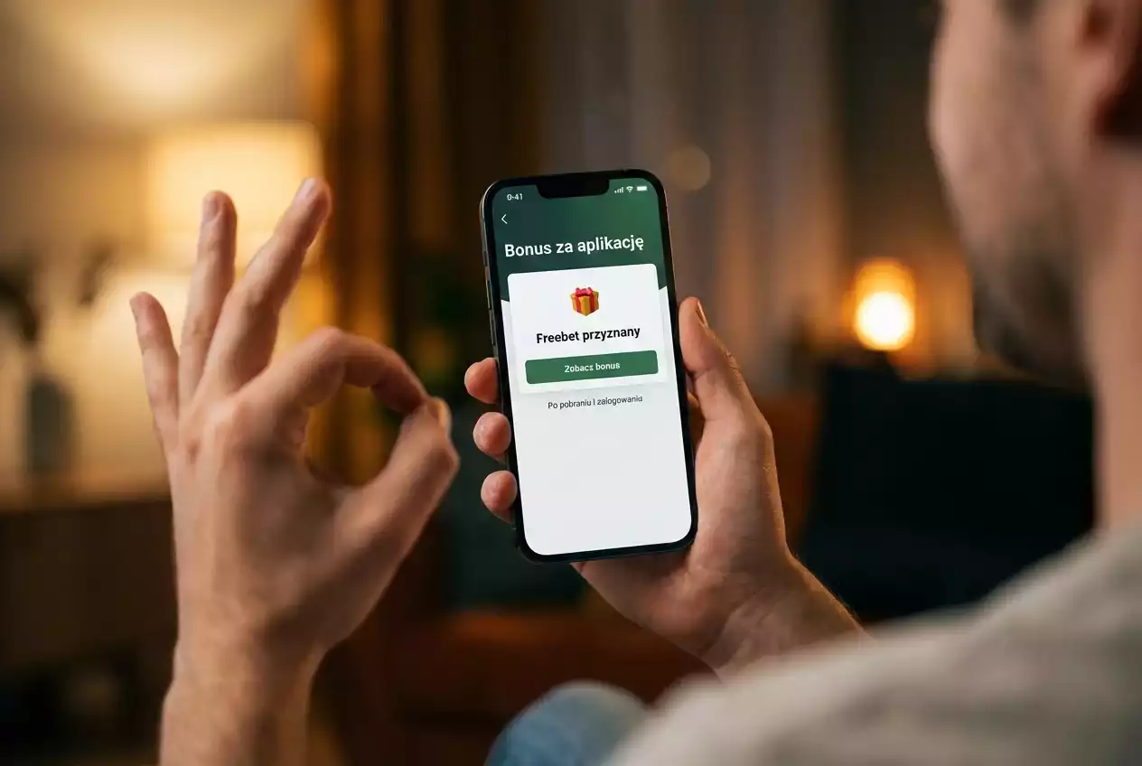 Smartfon z aplikacją bukmacherską i bonusem za pobranie