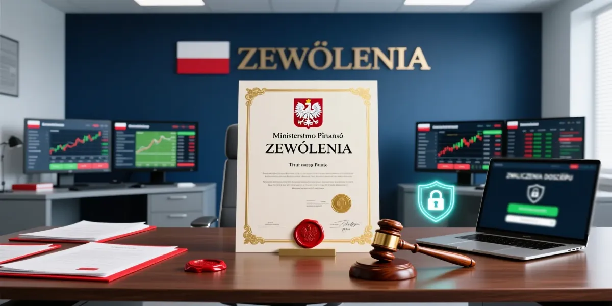 Oficjalne zezwolenie Ministerstwa Finansów dla legalnego bukmachera w Polsce z dokumentami licencyjnymi