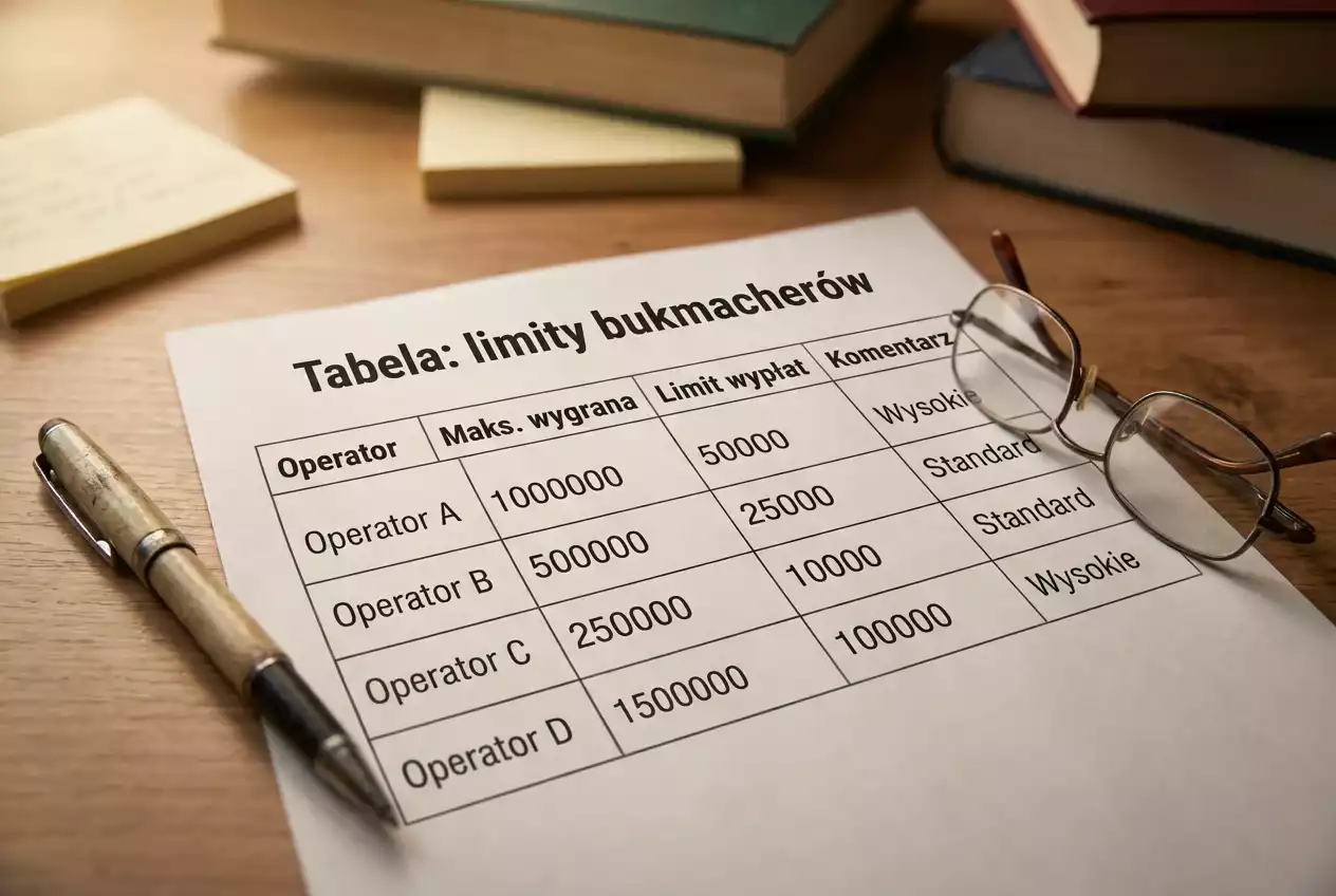 Zestawienie tabelaryczne limitów u polskich bukmacherów
